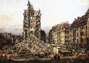 Bernardo Bellotto The Ruins of the Old Kreuzkirche in Dresden oil painting picture wholesale